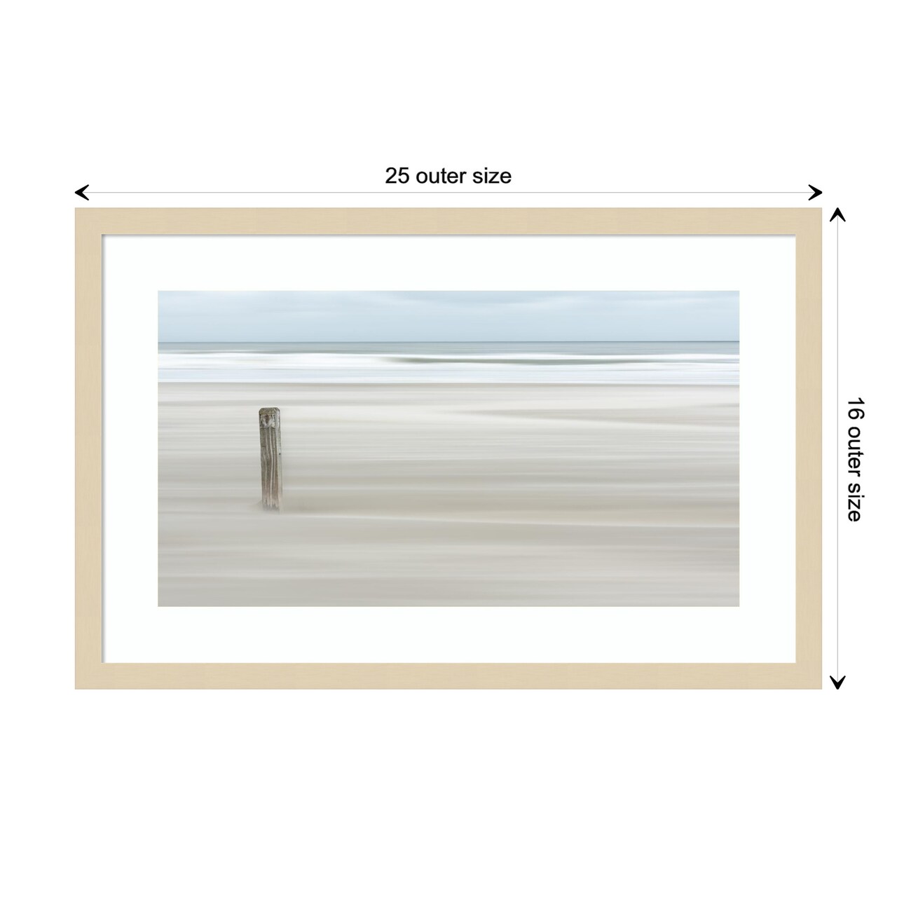 Steadfast Shoreline by Greetje van Son Wood Framed Wall Art Print